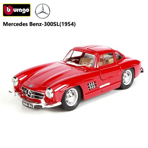 Bburago coche Mercedes Benz 1954 SL 1 24 vehículo de lujo de aleación