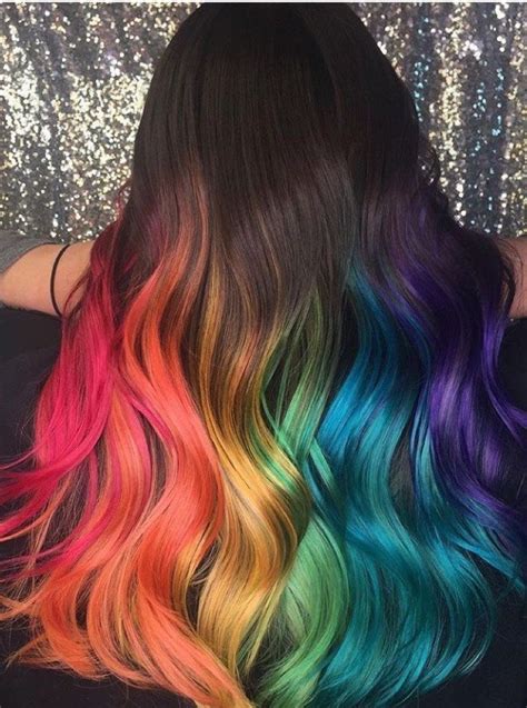 RAINBOW rainbow hair | ShopLook | Rainbow hair color, Hair styles, Hair ...