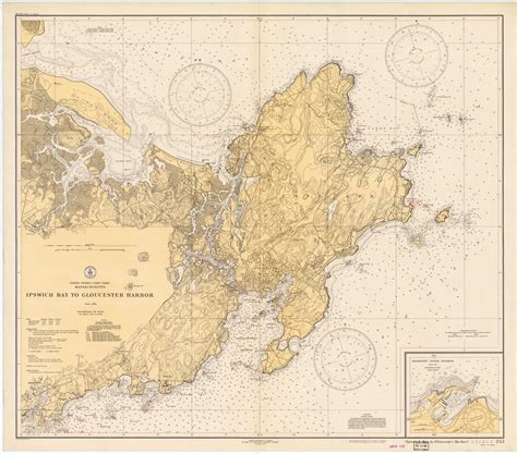 Ipswich Bay To Gloucester Harbor 1936 Old Map Nautical Chart Ac Harbors 1 243 Massachusetts