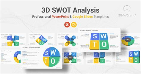 3D SWOT Analysis PowerPoint Template Designs SlideGrand