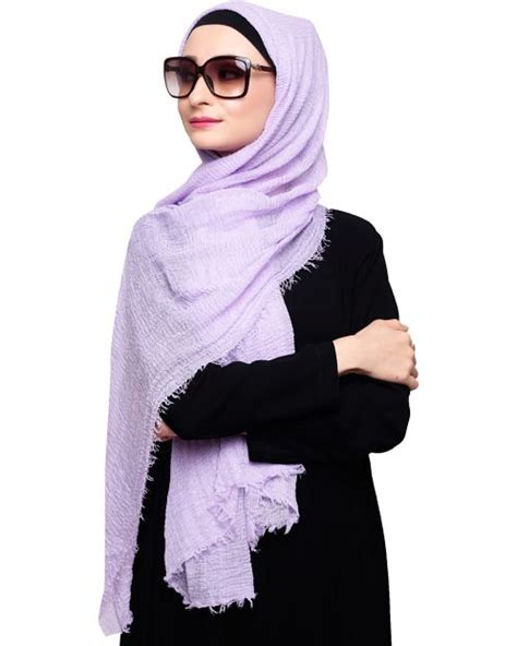 Light Purple Crinkle Hijab Um Anas Islamic Clothing Hijabs Abaya