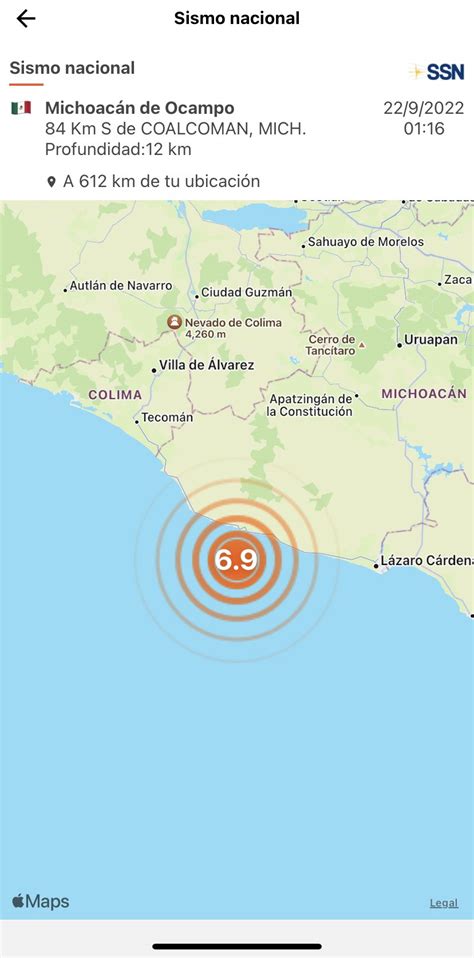 SkyAlert On Twitter SSN Ajusta Magnitud De 6 8 A 6 9 Con Epicentro A