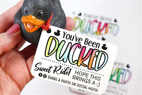 Youve Been Ducked Duck Tags Ducking Tags Tags For Ducking Etsy