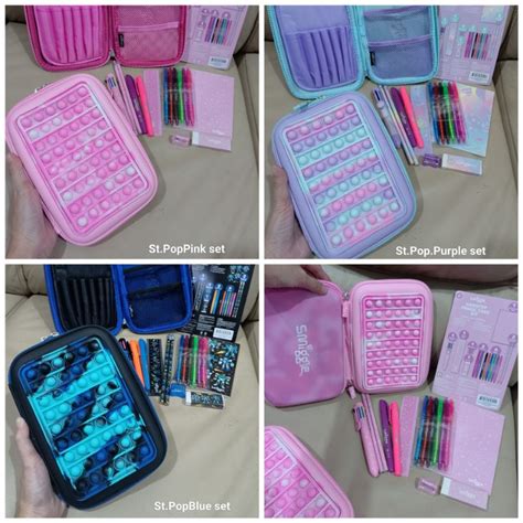 Jual Smiggle Pencil Case Set Popit Series Popit Tempat Pensil Plus