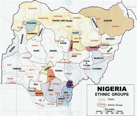 Map of Nigeria showing diversity of ethnic groups Source:... | Download ...