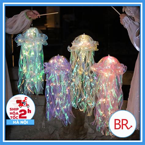Đèn lồng sứa biển phát sáng hot trung thu cho bé Đèn lồng hình sứa biển trang trí nhà cửa