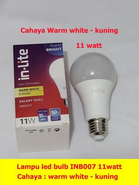 Jual Cahaya Kuning Lampu Led Inlite In Lite Inb W W Watt Warm