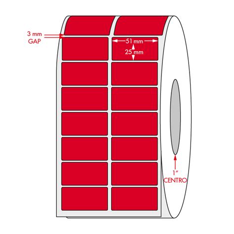 Etiqueta Adhesiva Roja 51x25 Mm Escritorio Rkl Soluciones En Etiquetas