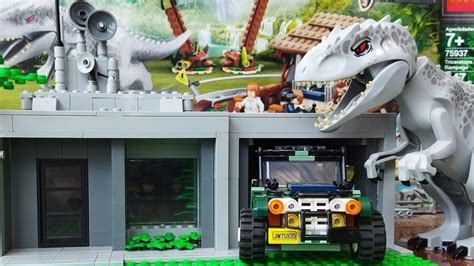 Lego Jurassic World Acu Outpost And The Indominus Rex Youtube