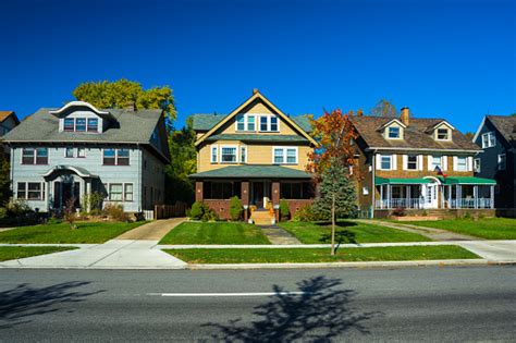 Cleveland Houses Residential Area Stock Photo - Download Image Now - iStock