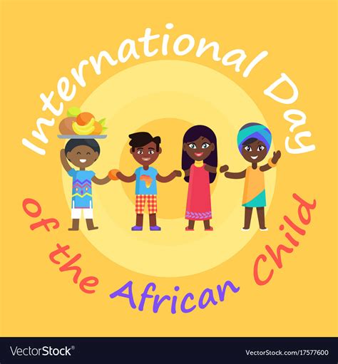 International day of african child advertisement Vector Image