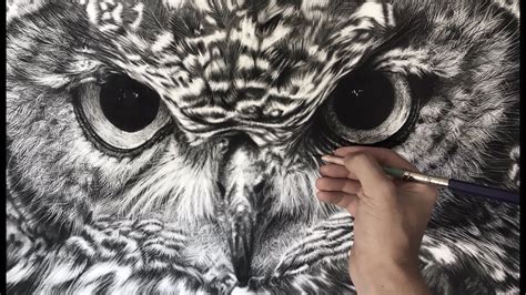 Hyperrealistic Owl Drawing 60 Hour Time Lapse YouTube