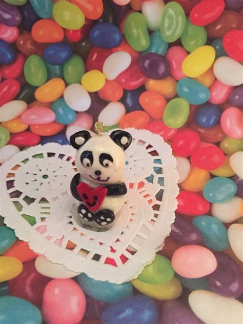 Polymer Clay Panda Cute Miniature Polymer Clay By CatsClayandMore