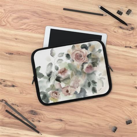 Floral Laptop Sleeve Soft Laptop Case Durable Laptop Case Rose