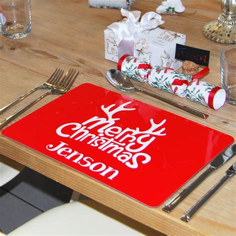 Personalised Christmas Placemat Personalised Placemats Christmas