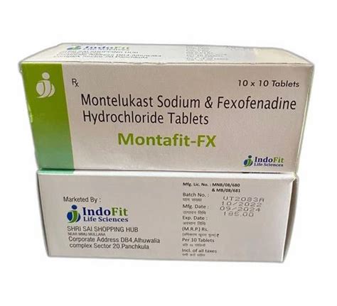 Montelukast Sodium Fexofenadine Hydrochloride Tablets At Rs 1850 Box