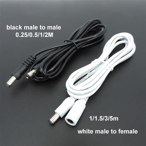 Dc Power Supply Male To Female Connector Cable Extension Cord Adapter Plug 20awg 22awg 55x21mm