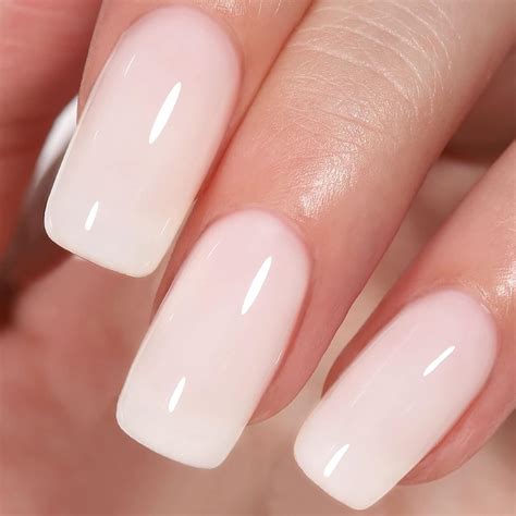 Aillsa Milky White Gel Nail Polish Neutral Gel Nail Polish Translucent Soak Off U V Jelly Nude