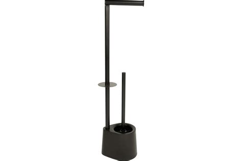 Напольная стойка для туалетной бумаги с ершом Аквалиния черная B6123-B ...