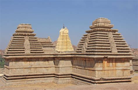 Hemakuta Hill, Virupaksa Temple in Hampi. Karnataka, India Stock Image ...