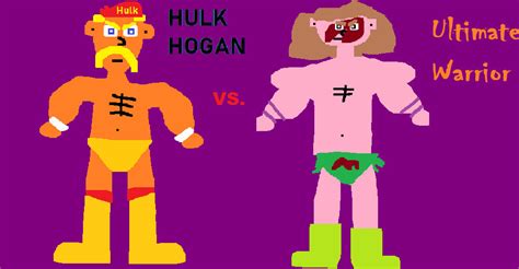 Hulk Hogan vs. Ultimate Warrior by solidwheel02 on DeviantArt