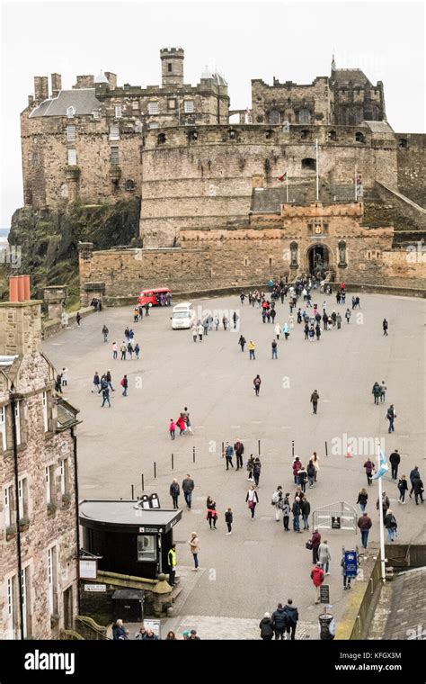 Edinburgh Castle, Edinburgh, The entrance, from the Camera Obscura ...