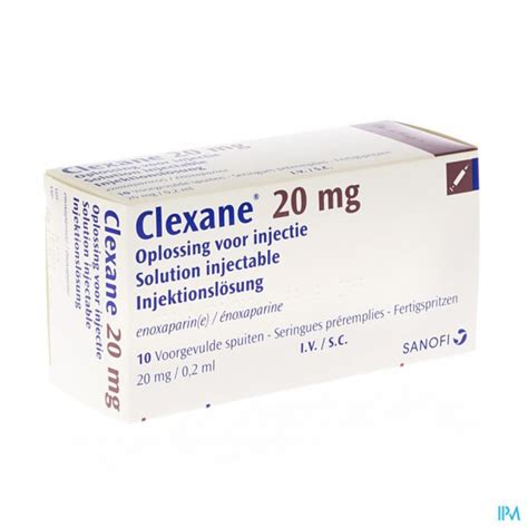 Clexane Ser Inj 10 X 20 Mg02 Ml Apotheek Thiels