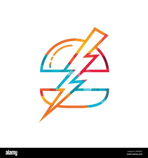 Flash Burger Vector Logo Design Burger And Thunderstorm Icon Logo Stock Vector Image And Art Alamy