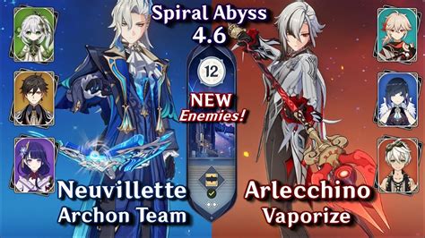 NEW SPIRAL ABYSS 4 6 C0 Arlecchino Vaporize C0 Neuvillette