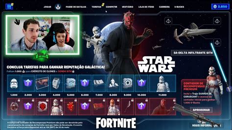 Nova Atualiza O Fortnite Mini Passe De Batalha Star Wars Youtube