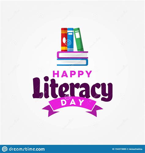 World Literacy Day Web Banner For Kids Education Vector Illustration