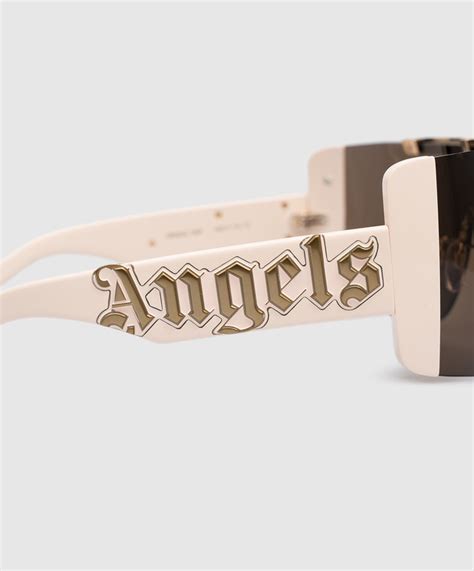 Palm Angels - Золотые очки Los Angeles с логотипом PERI032S23PLA001 ...