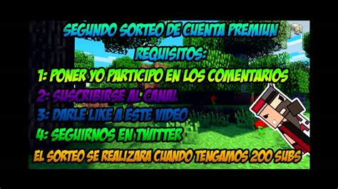 Sorteo Cuenta Premium De Minecraft Cerrado Youtube