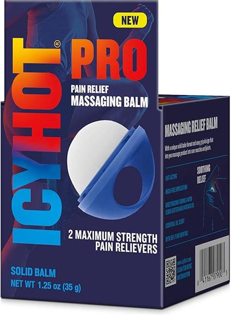 Amazon Icy Hot Pro Pain Relief Massaging Balm With Easy Grip Applicator For Muscles