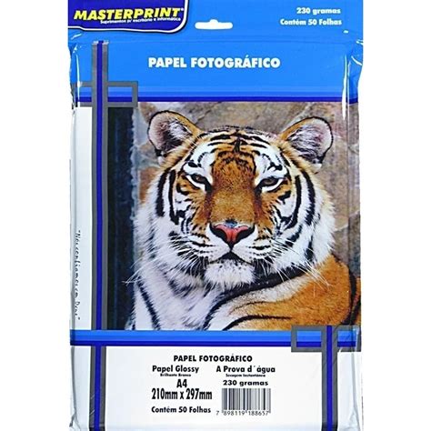 Papel Fotográfico A4 Glossy 230g 200 Folhas Masterprint Shopee Brasil