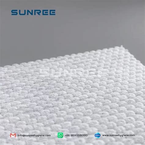 Dot Embossed Top Sheet Hot Air Through Nonwoven Fabric SUNREE