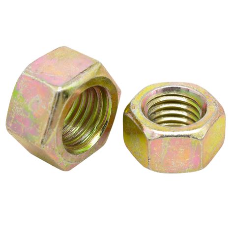 China Color Galvanized Yellow Zinc Plated Din Hex Nut Manufacturer