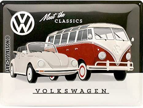 Nostalgic-Art Retro Tin Sign – Volkswagen – VW – Meet The Classics ...