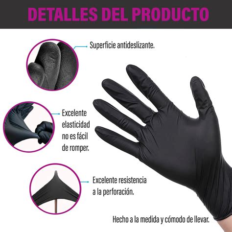 Ripley GUANTES DE NITRILO NEGRO SIN POLVO TALLA M 100 UNDS