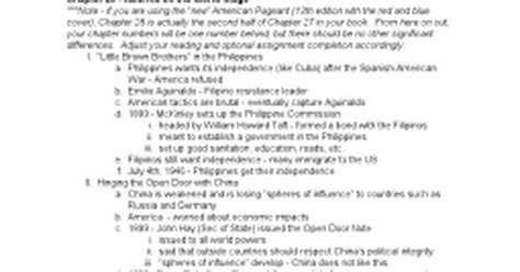 American Pageant APUSH Notes Outline Chapters 28 33 Google Docs