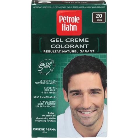 Petrole Hahn Gel Crème Colorante Douce Sans Ammoniaque n20 Brun