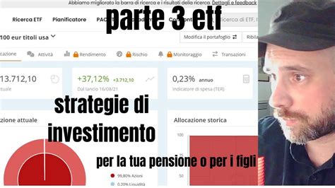 Etf Strategia Per Investire In Etf 2 Analisi Grafici E Dati Youtube