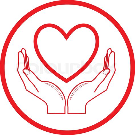 Vector Heart And Hands Icon Stock Vector Colourbox