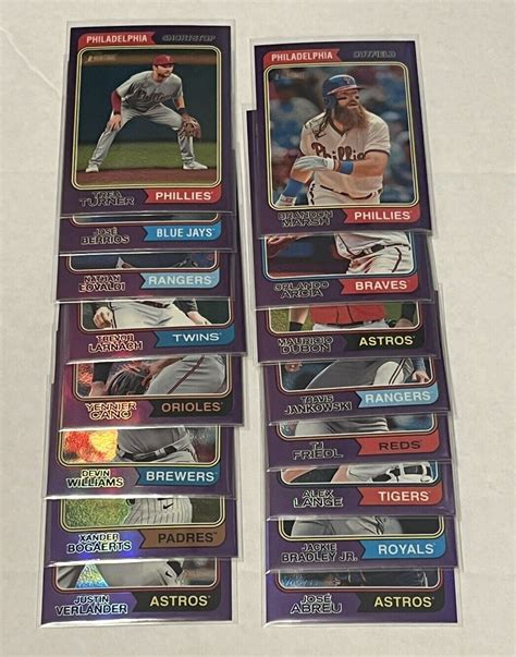 2023 Topps Heritage High Number Purple Chrome Refractor SP Lot 16