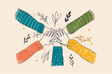 Illustration Unity Hands Images - Free Download on Freepik 