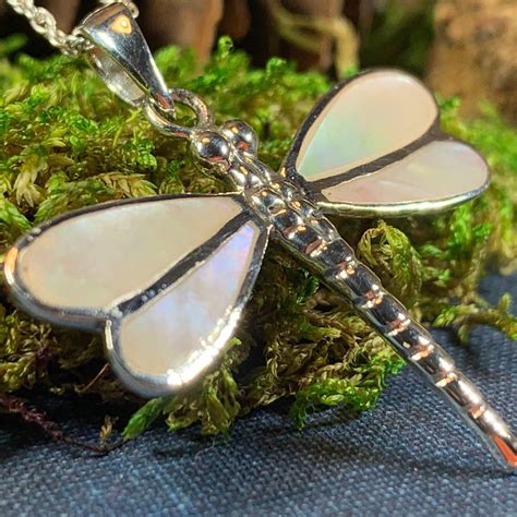 Shimmering Dragonfly Necklace – Celtic Crystal Design Jewelry