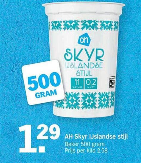 Ah Skyr Ijslandse Stijl 500g Promotie Bij Albert Heijn