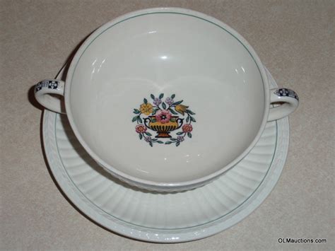 Wedgwood For Sale 2 Handle Soup Bowls With Saucers Wedgwood Trentham