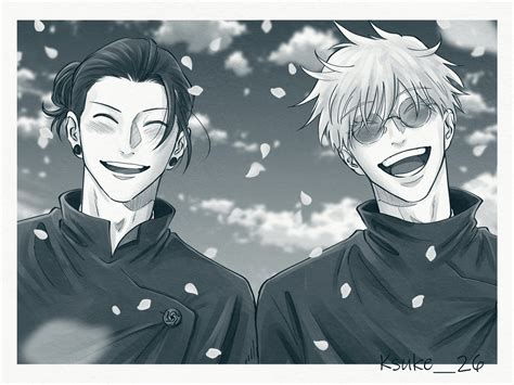 Gojou Satoru And Getou Suguru Jujutsu Kaisen Drawn By Ksuke26 Danbooru