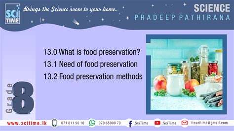 Unit Lesson I Food Preservation Scitime Tution Hub